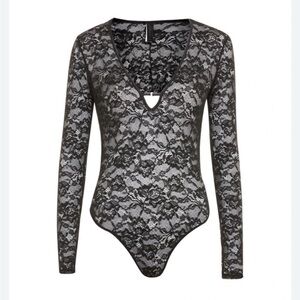 Kendall & Kylie Black Lace Bodysuit
